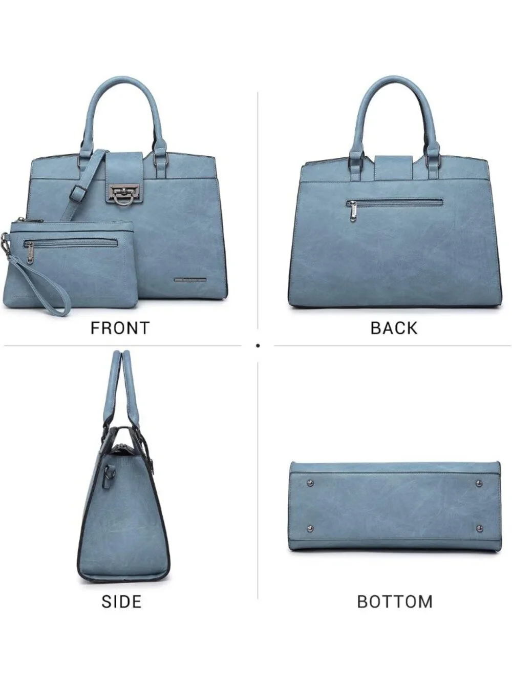 Stylish Monogram Satchel & Tote Set for Women - Large Shoulder Handbags, Work